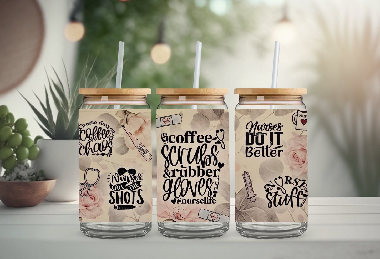 Nurse Coffee & scrub (UV3 Tumbler wrap)