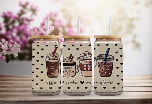 Coffee, scrub, glove (UV6 tumbler wrap)