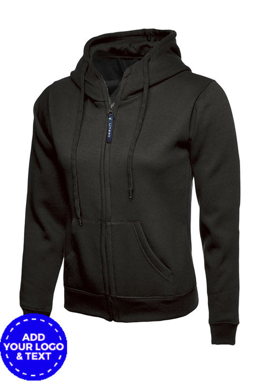 Ladies Classic Full Zip Hooded Sweatshirt