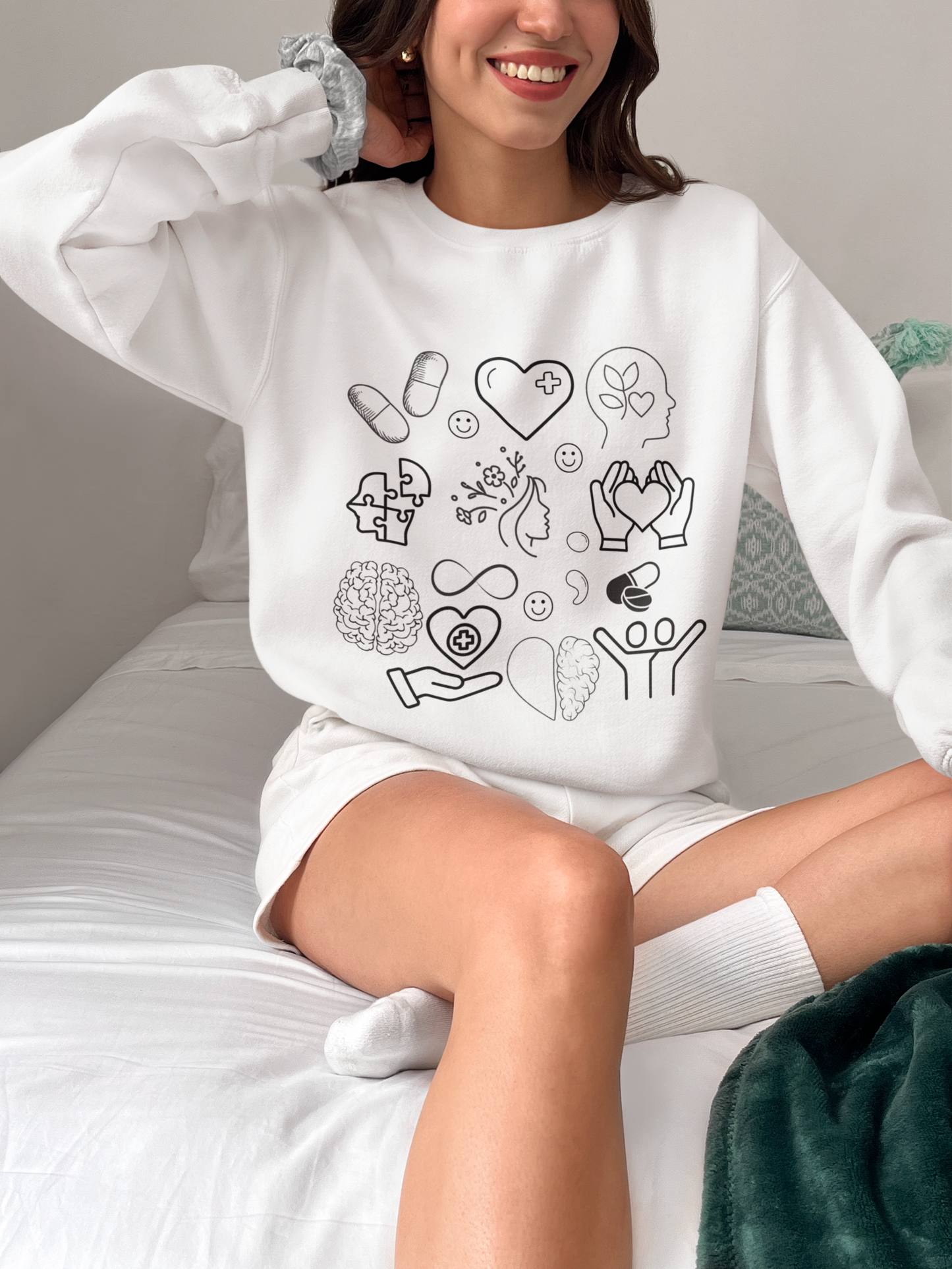 Emotional support crew neck sweatshirt